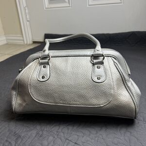 Isaac Mizrahi Silver Satchel Bag